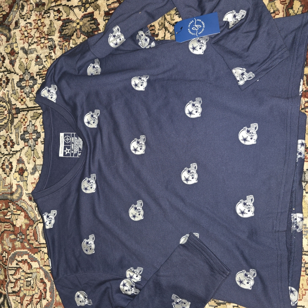 Lauren James Navy Blue Sweatshirt with Dallas Cowboys Print